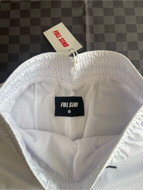 Full send X Nelk boys white basketball shorts
